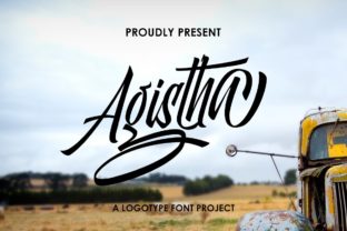 Agistha: A Bold Script Font for Editorial Design