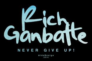 Rich Ganbatte: A Confident Script Font for Editorial Moments