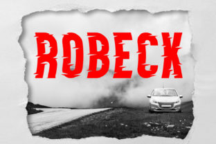 Robeck: A Speed-Inspired Uppercase Typeface for Editorial Energy